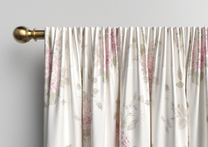 Shabby Chic by Rachel Ashwell Belle Hydrangea, Powder Pink - Made to Measure Curtains - Image 9